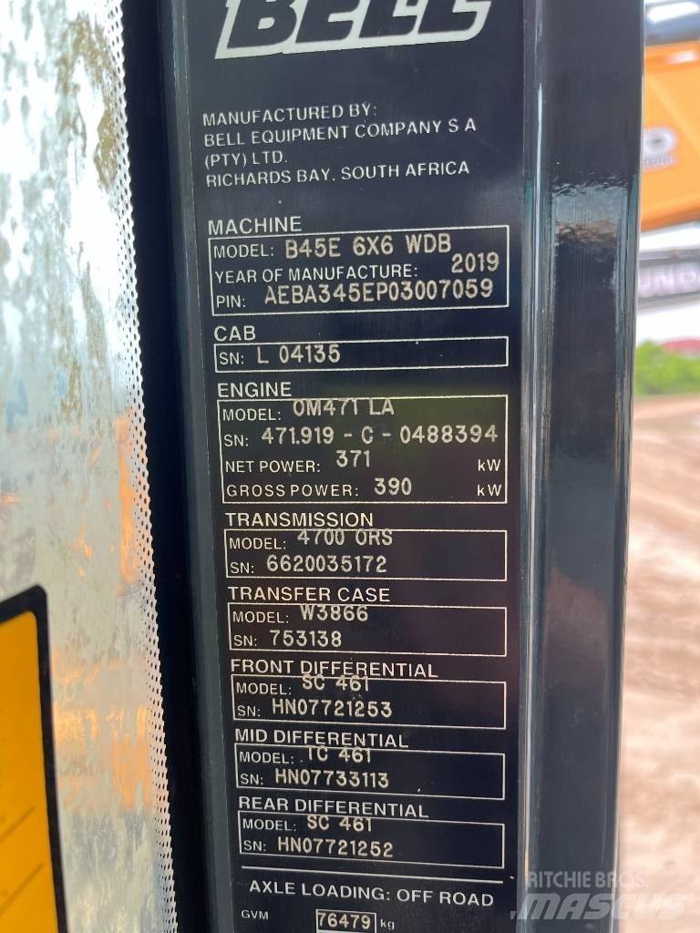 Bell B45E Tombereau articulé