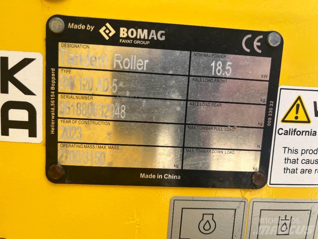 Bomag BW 120 AD-5 Rouleaux tandem