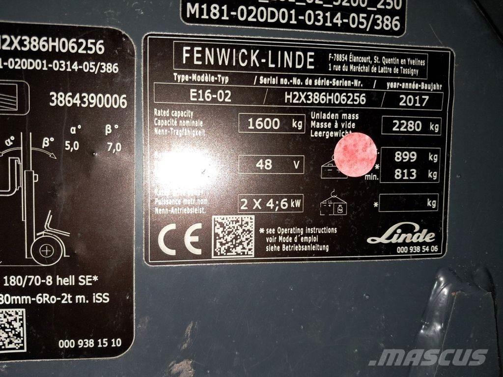 Linde E16-02 Chariots élévateurs électriques