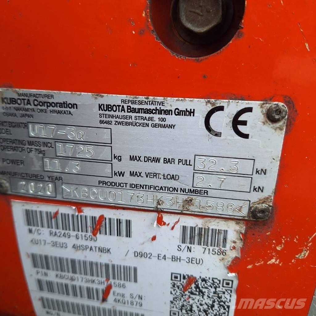 Kubota U 17-3 Mini pelle < 7t