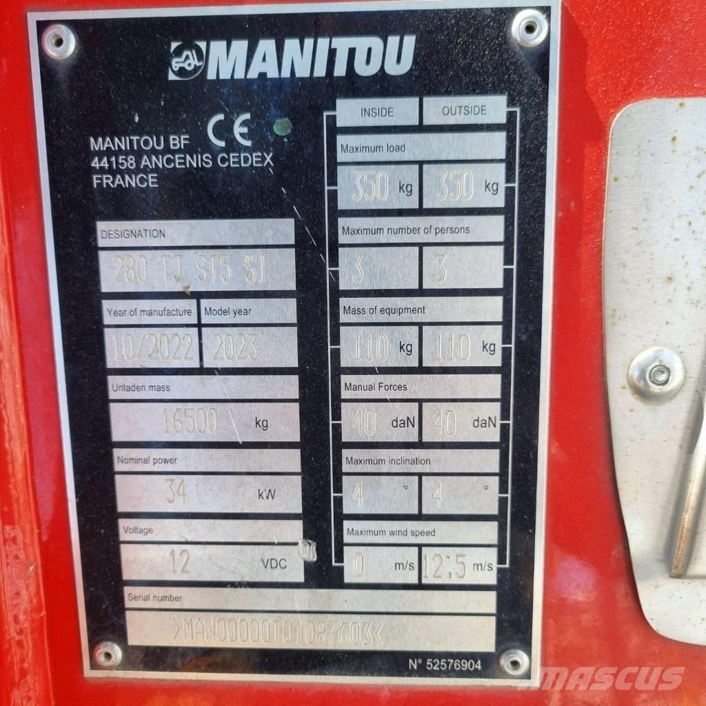 Manitou 280 TJ Nacelles télescopiques