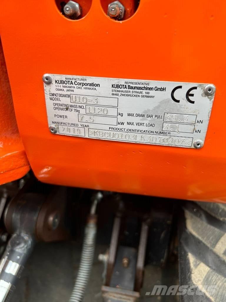 Kubota U 10-3 Mini pelle < 7t