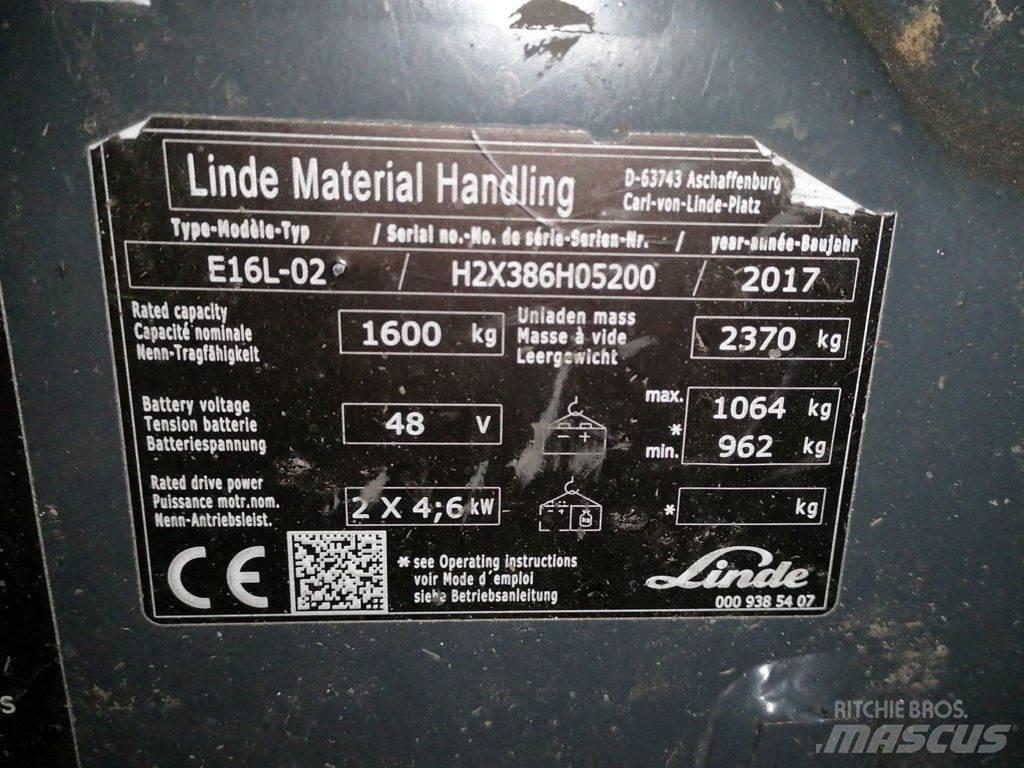 Linde E16L-02 Chariots élévateurs électriques