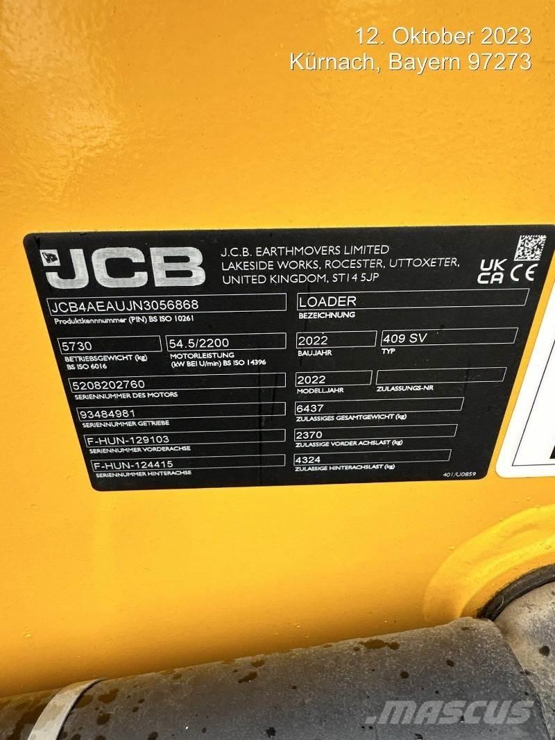 JCB 409 Chargeuse sur pneus