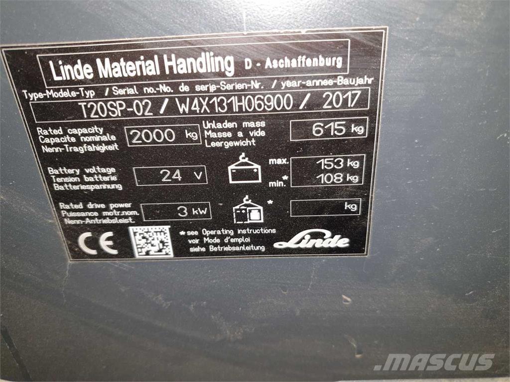 Linde T20SP ION Gerbeurs Automoteurs