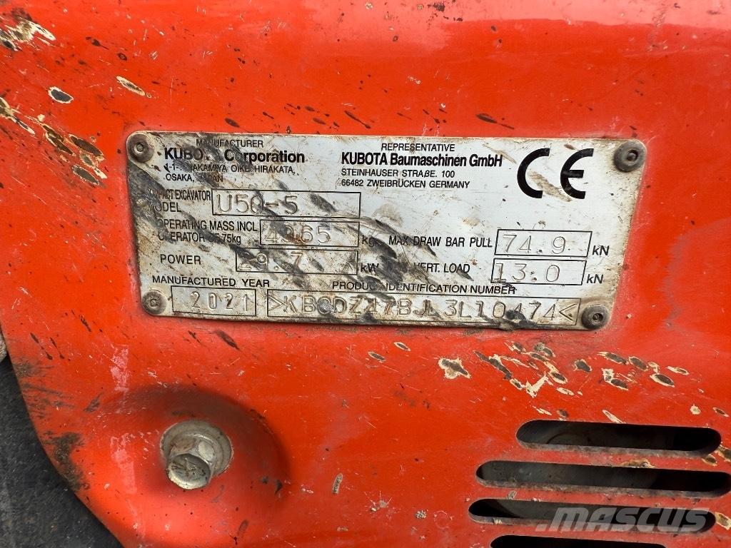 Kubota U 50-5 Mini pelle < 7t