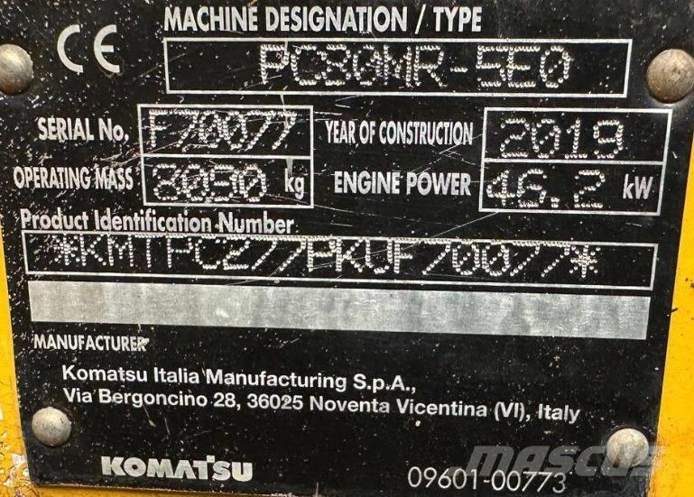Komatsu PC 80 MR-5EO Mini pelle 7t-12t