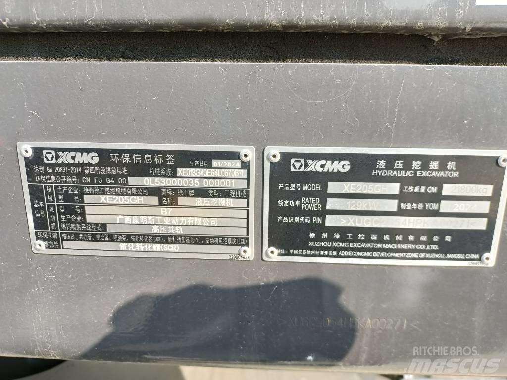 XCMG XE205GH Pelle sur chenilles