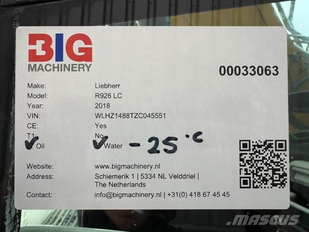 Liebherr R926 LC Pelle sur chenilles