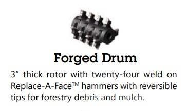 CBI 6400 forged drum Broyeur de végétaux