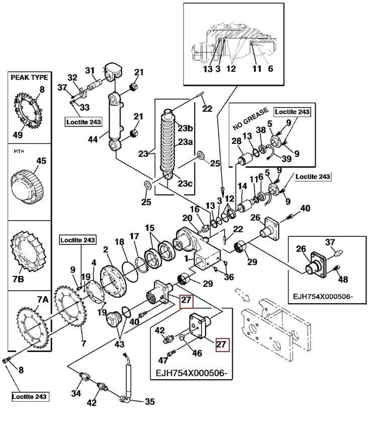  Sworzeń F063515 Tête d'abattage / ébranchage