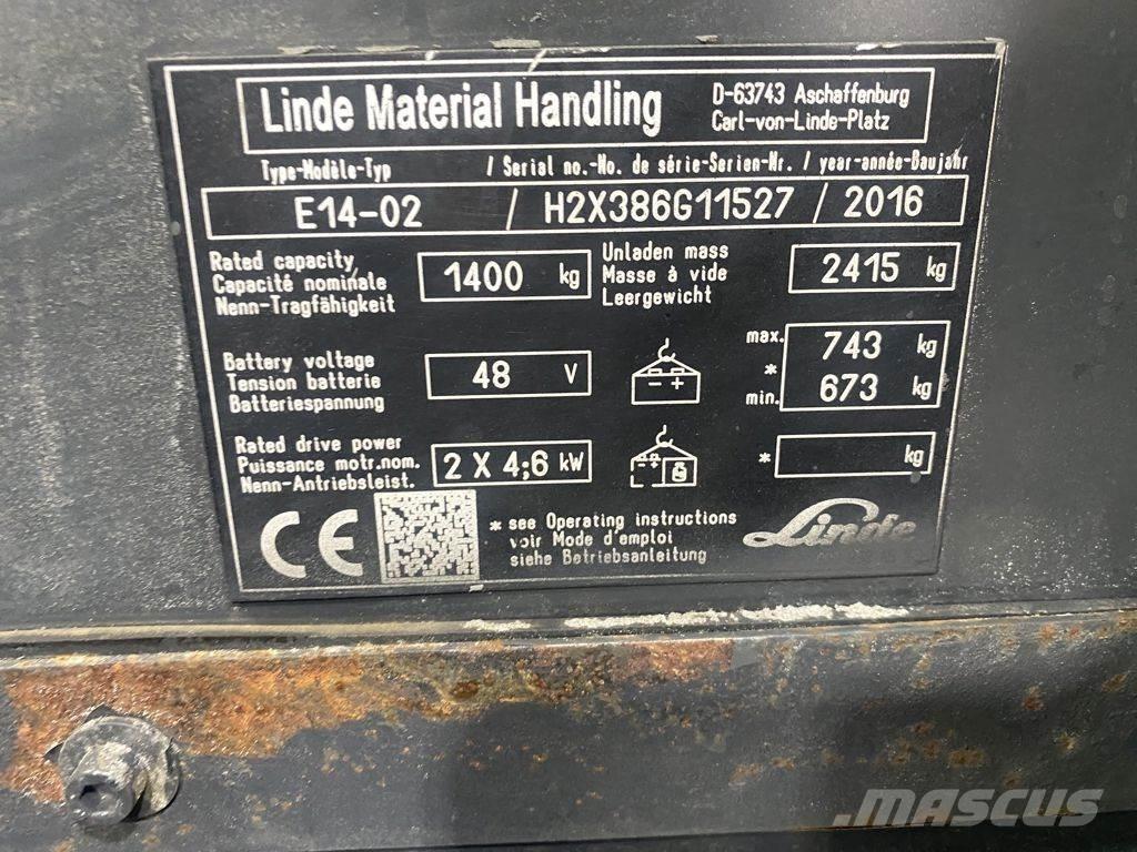 Linde E14-02 Chariots élévateurs électriques