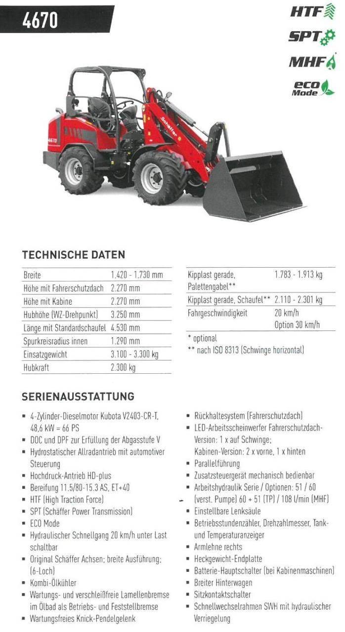Schäffer 4670 Mini chargeuse