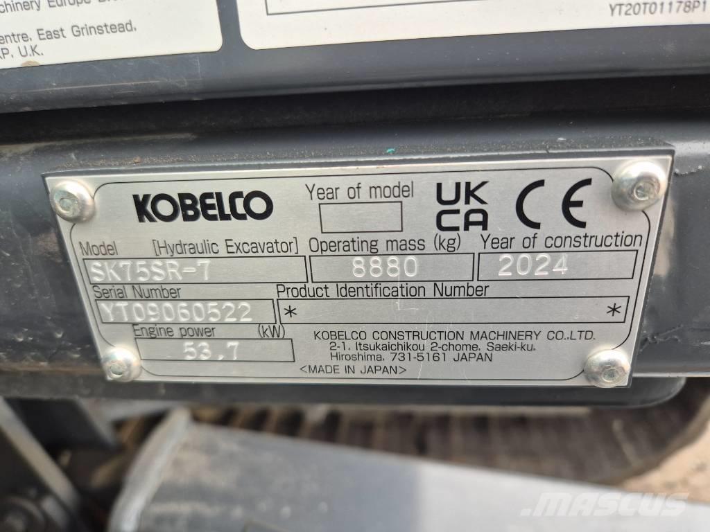 Kobelco SK75SR-7 Mini pelle 7t-12t