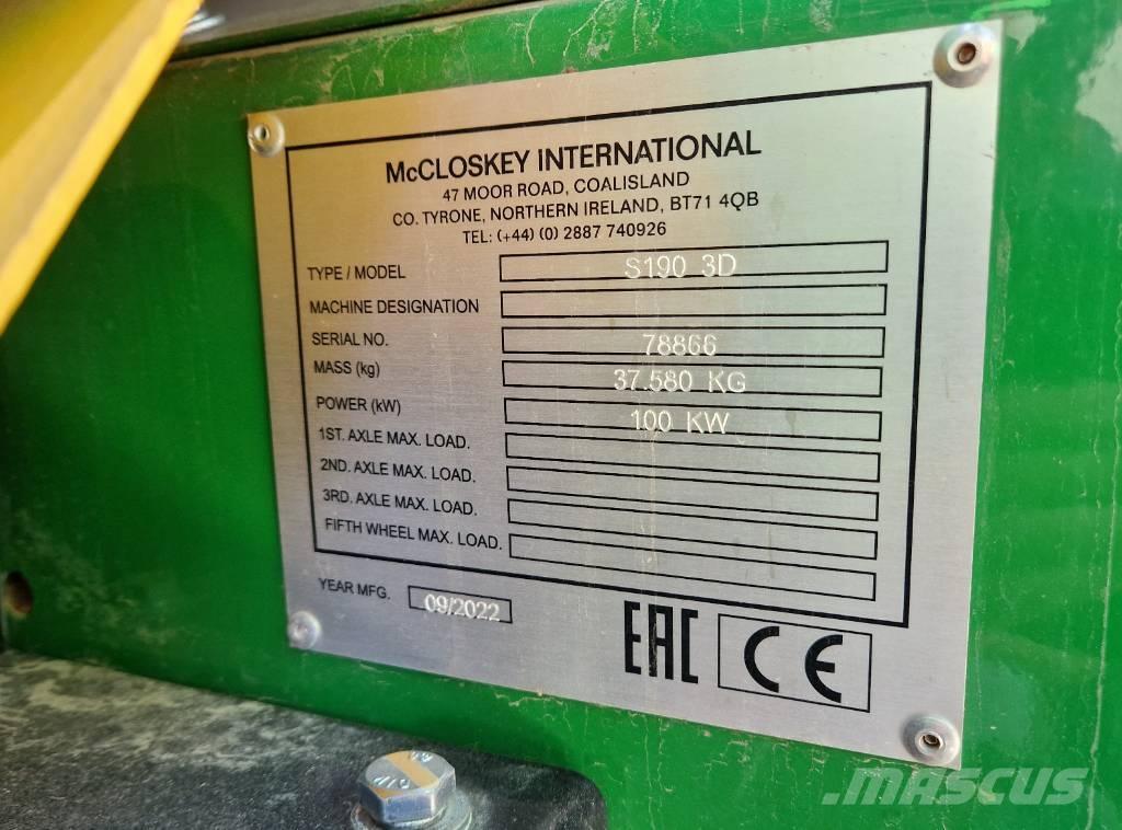 McCloskey S190 Cribles mobile