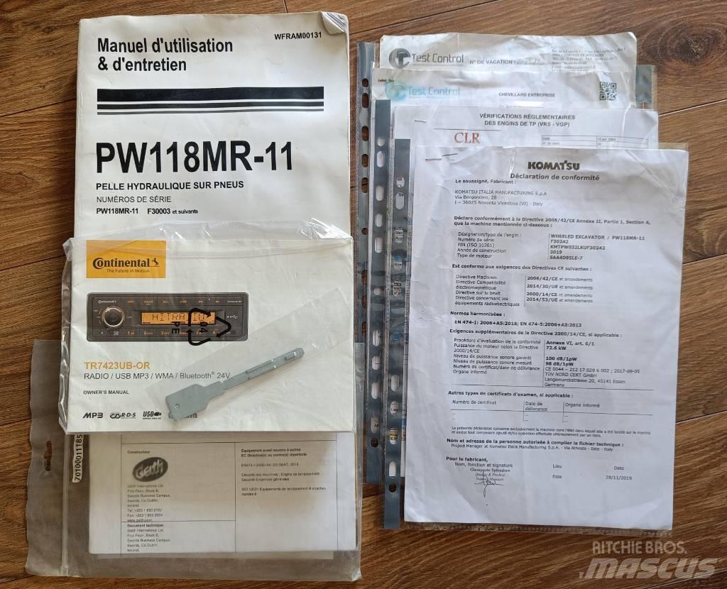 Komatsu PW118 MR-11 Pelle sur pneus