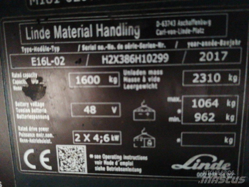 Linde E16L-02 Chariots élévateurs électriques