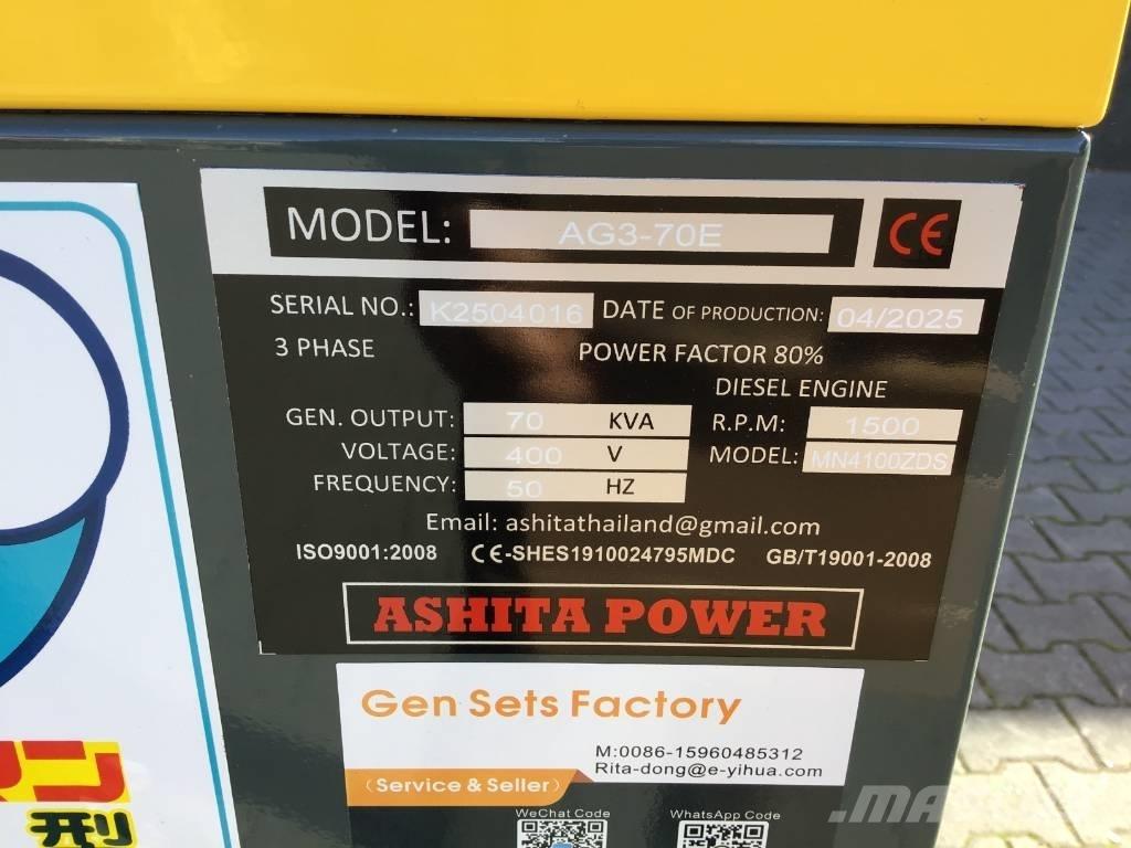 Ashita AG3-70E Générateurs diesel