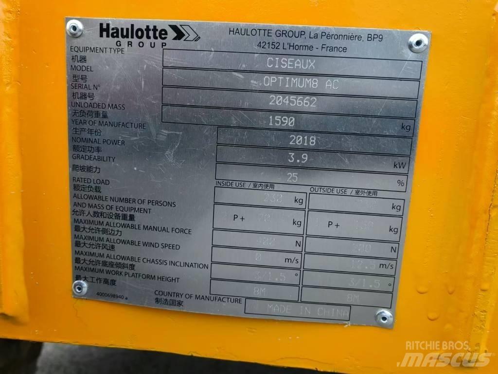 Haulotte OPTIMUM 8 Nacelle ciseaux