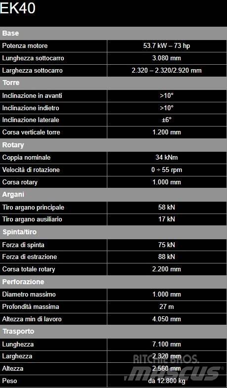  GEAX EK40L Pelle enfonce-pieux
