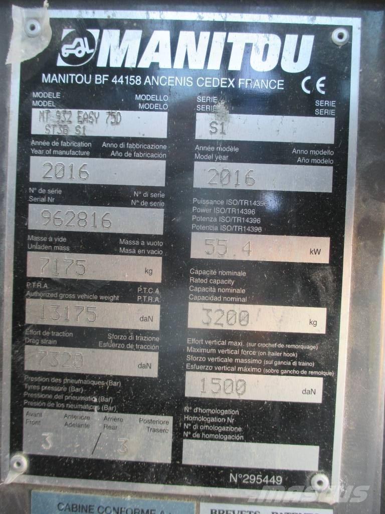 Manitou MT 932 Chariot télescopique