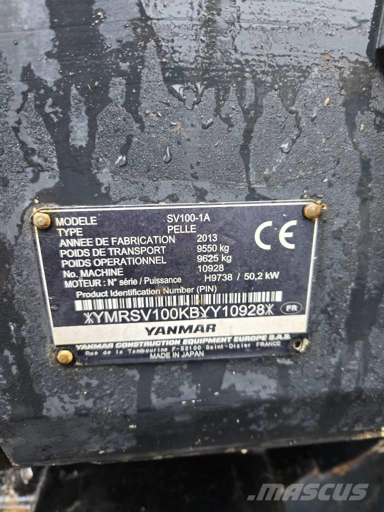 Yanmar SV 100-1A Mini pelle 7t-12t