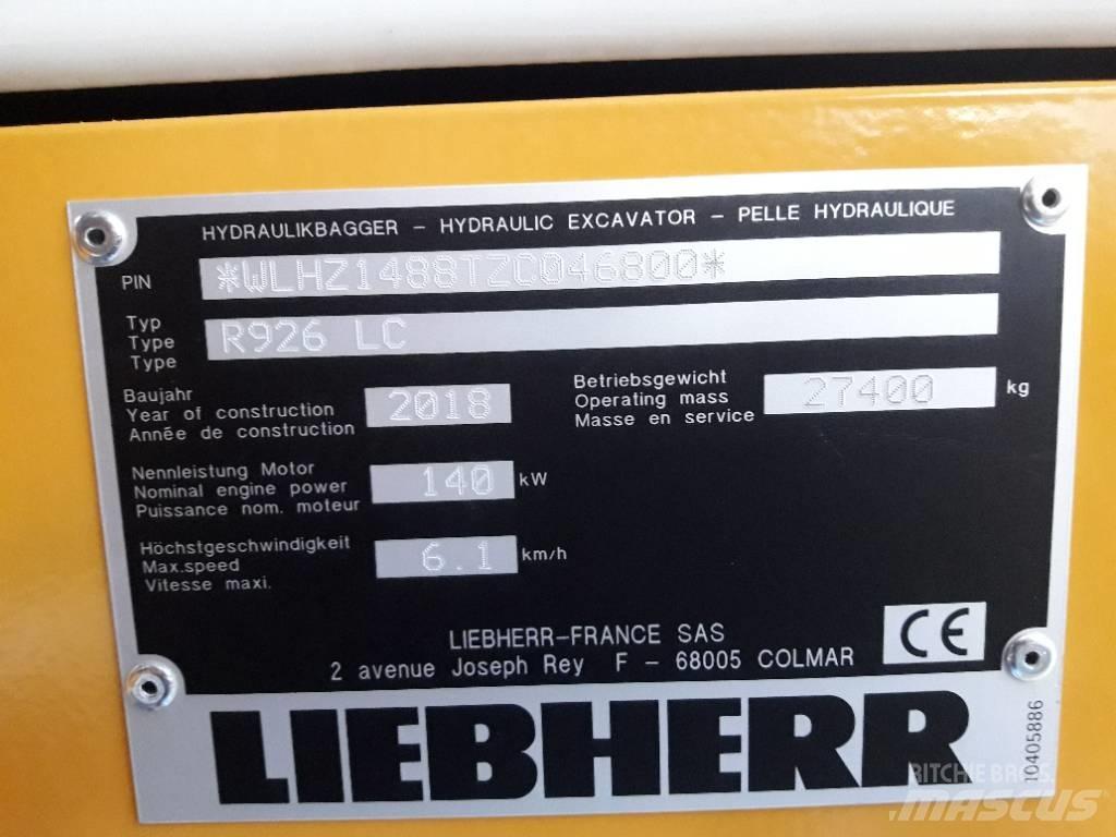 Liebherr R 926 LC Pelle sur chenilles