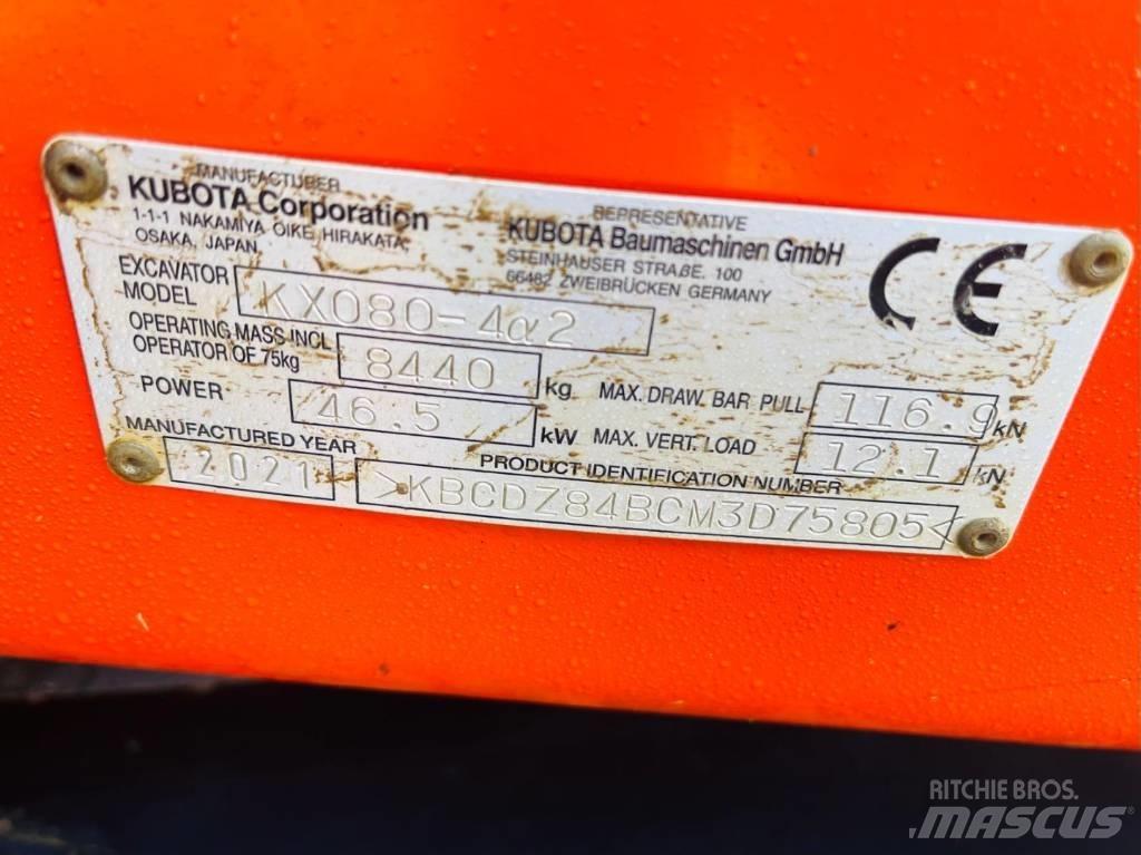 Kubota KX 080-4 Mini pelle 7t-12t