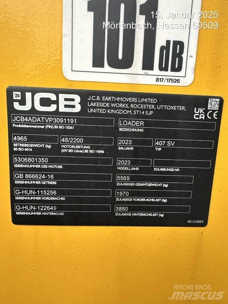 JCB 407 Chargeuse sur pneus