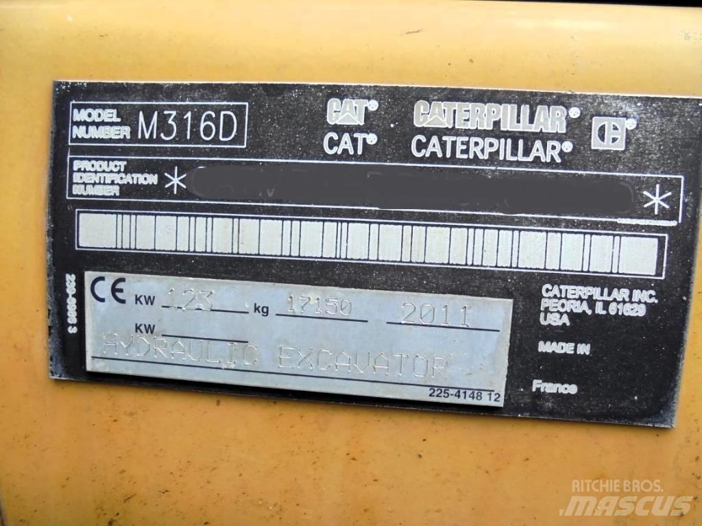 CAT M 316 D Pelle sur pneus