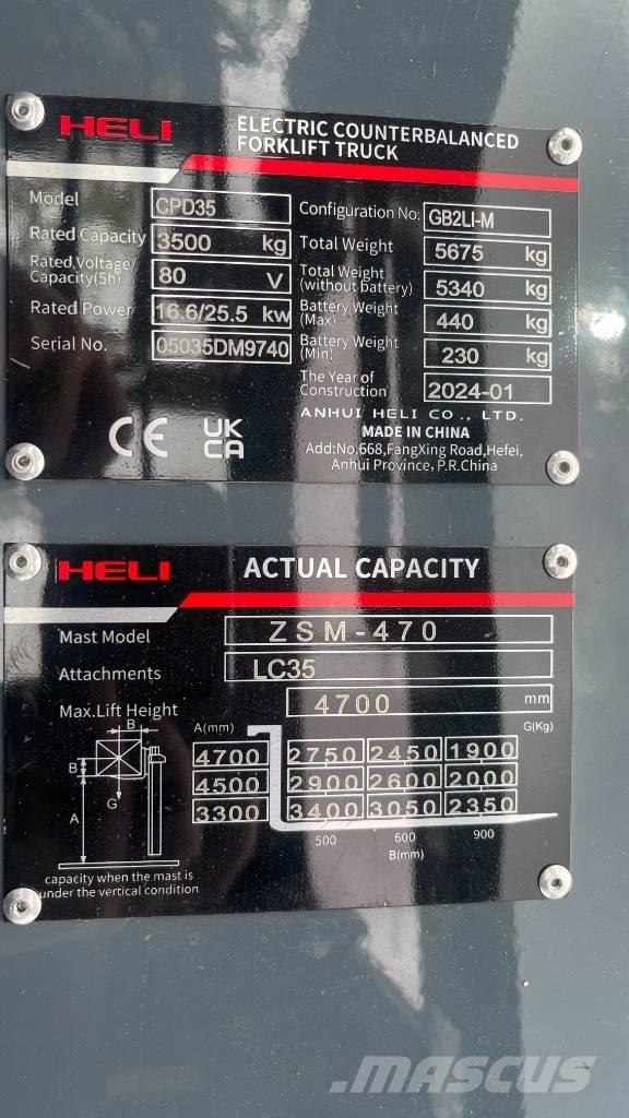 Heli CPD35-GB2LI-M Chariots élévateurs électriques