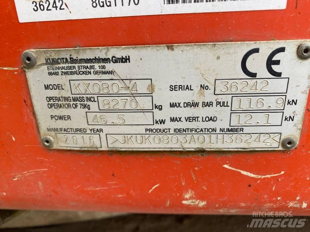 Kubota KX 080-4 Mini pelle 7t-12t