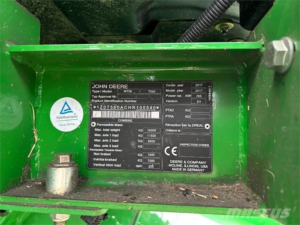 John Deere T560 Moissonneuse batteuse