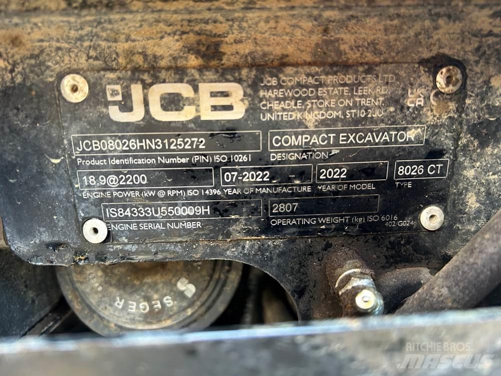 JCB 8026 CTS Mini pelle < 7t