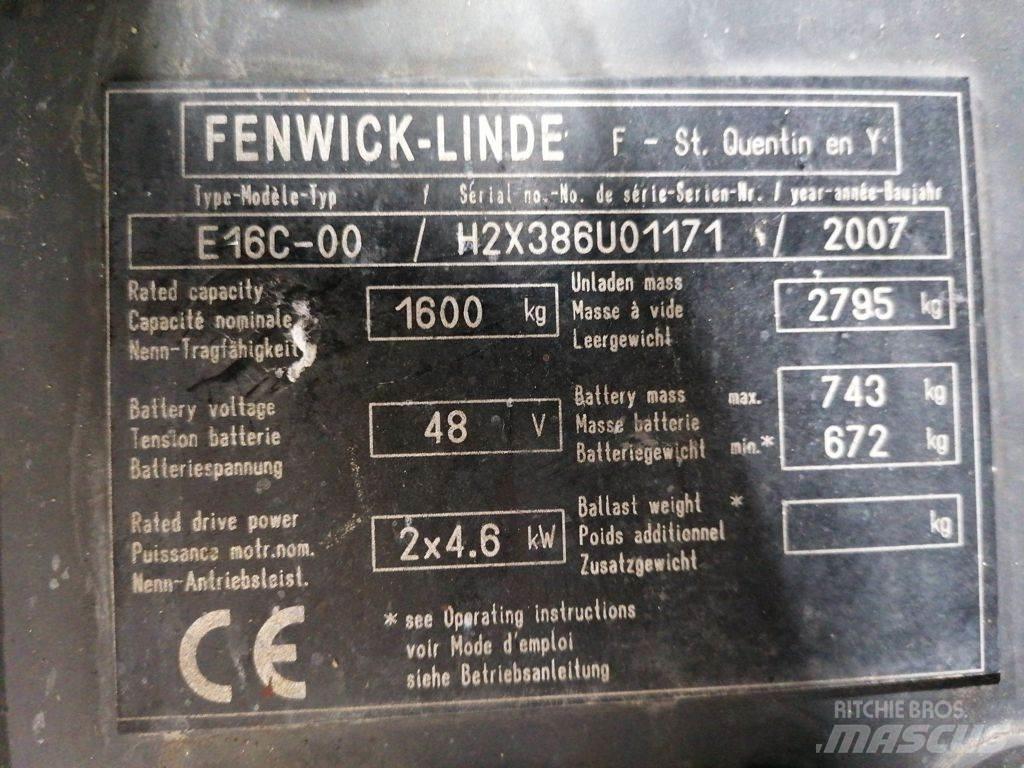 Linde E16C-00 Chariots élévateurs électriques