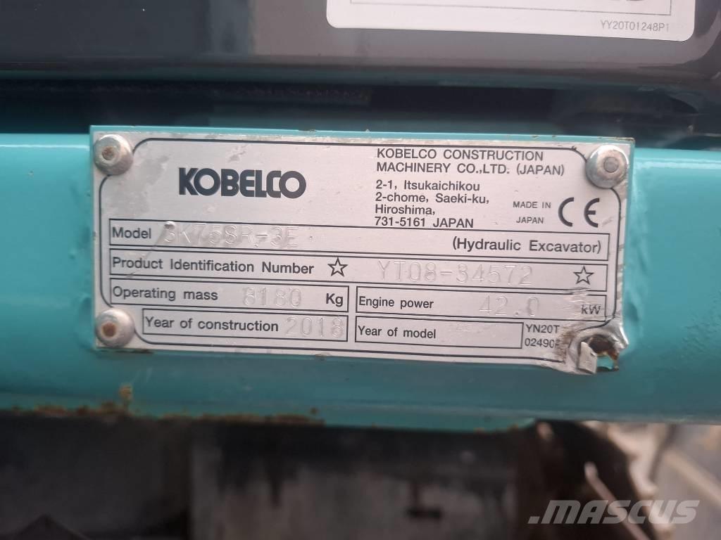 Kobelco SK 75 SR-3E Mini pelle 7t-12t