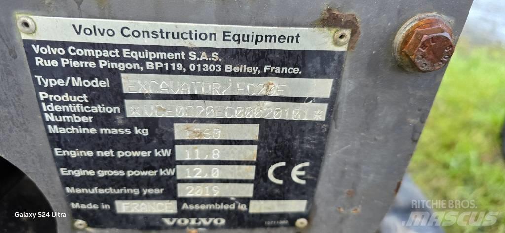 Volvo EC 20 E Mini pelle < 7t