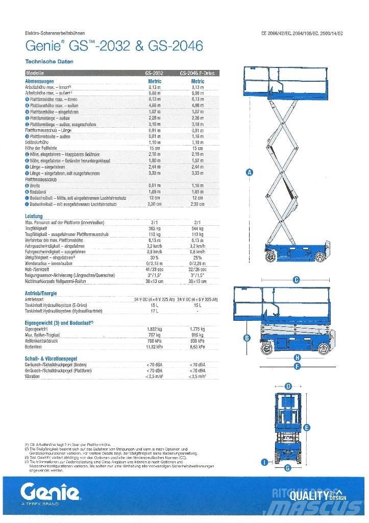 Genie GS 2032 Nacelle ciseaux