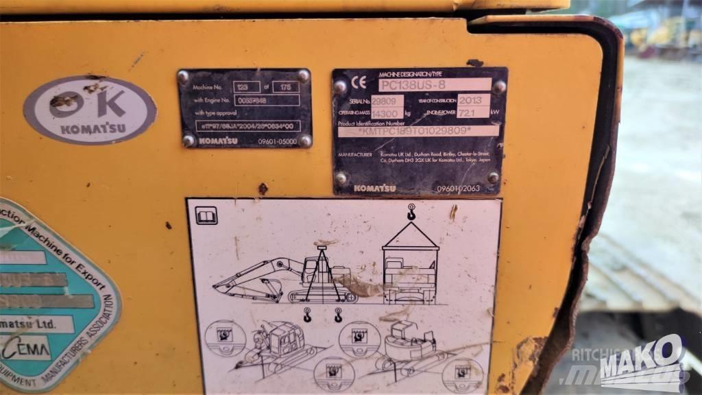 Komatsu PC 138 US-8 Pelle sur chenilles