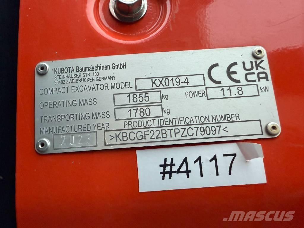 Kubota KX 019-4 Mini pelle < 7t