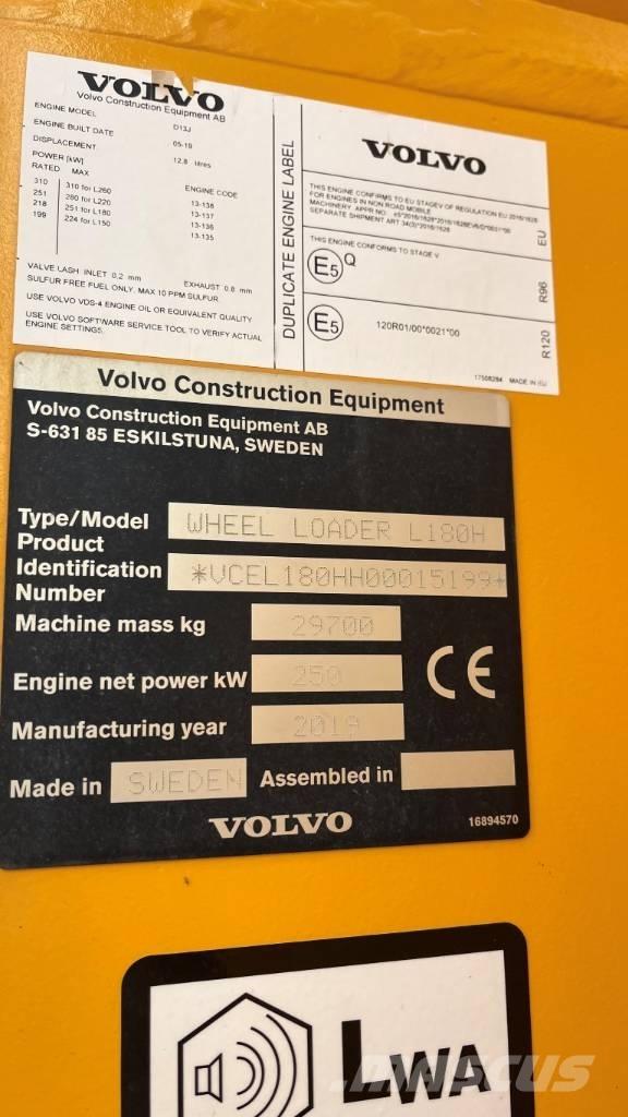 Volvo L180H Chargeuse sur pneus