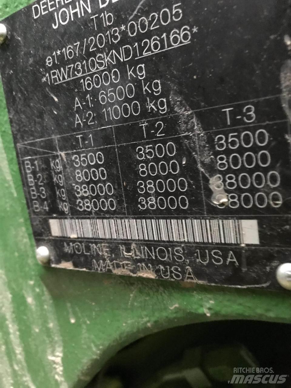 John Deere 7R 310 Tracteur