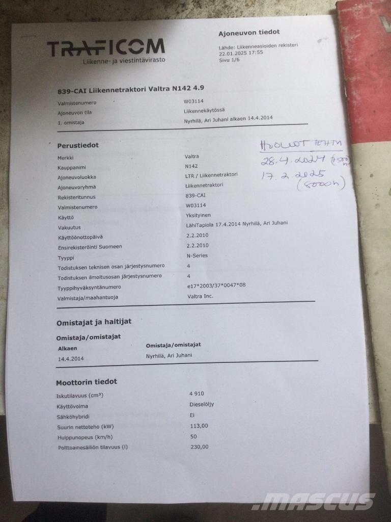 Valtra N 142 Direct Tracteur
