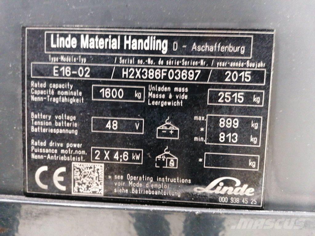 Linde E16-02 Chariots élévateurs électriques