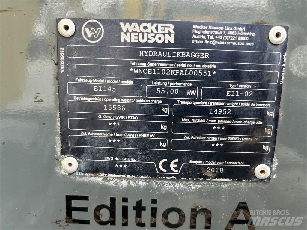 Wacker Neuson ET 145 Pelle sur chenilles