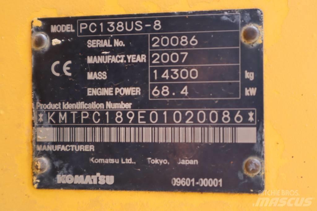 Komatsu PC138US-8 Pelle sur chenilles
