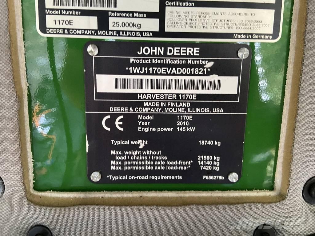 John Deere 1170 E Abatteuse