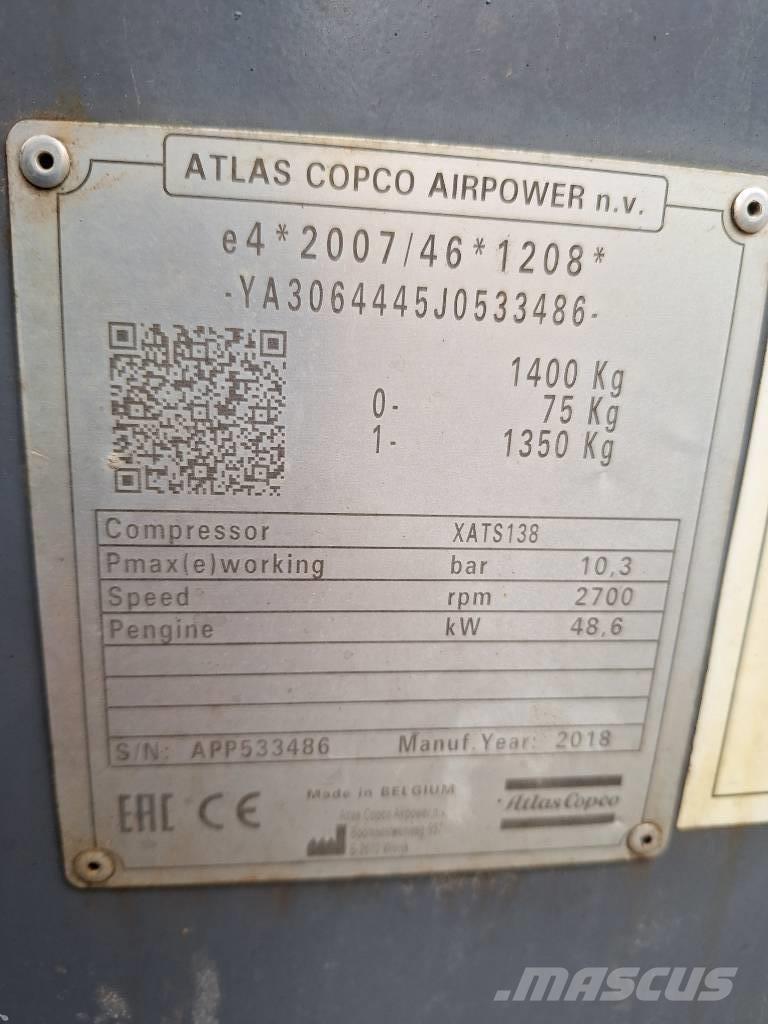 Atlas Copco XATS138 Compresseur