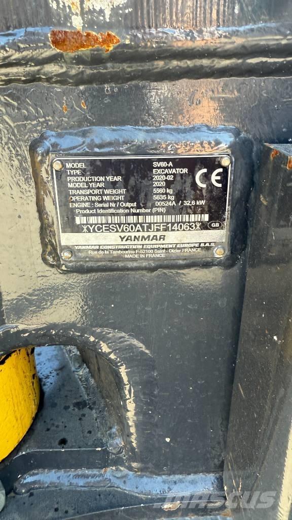 Yanmar SV 60 Mini pelle < 7t