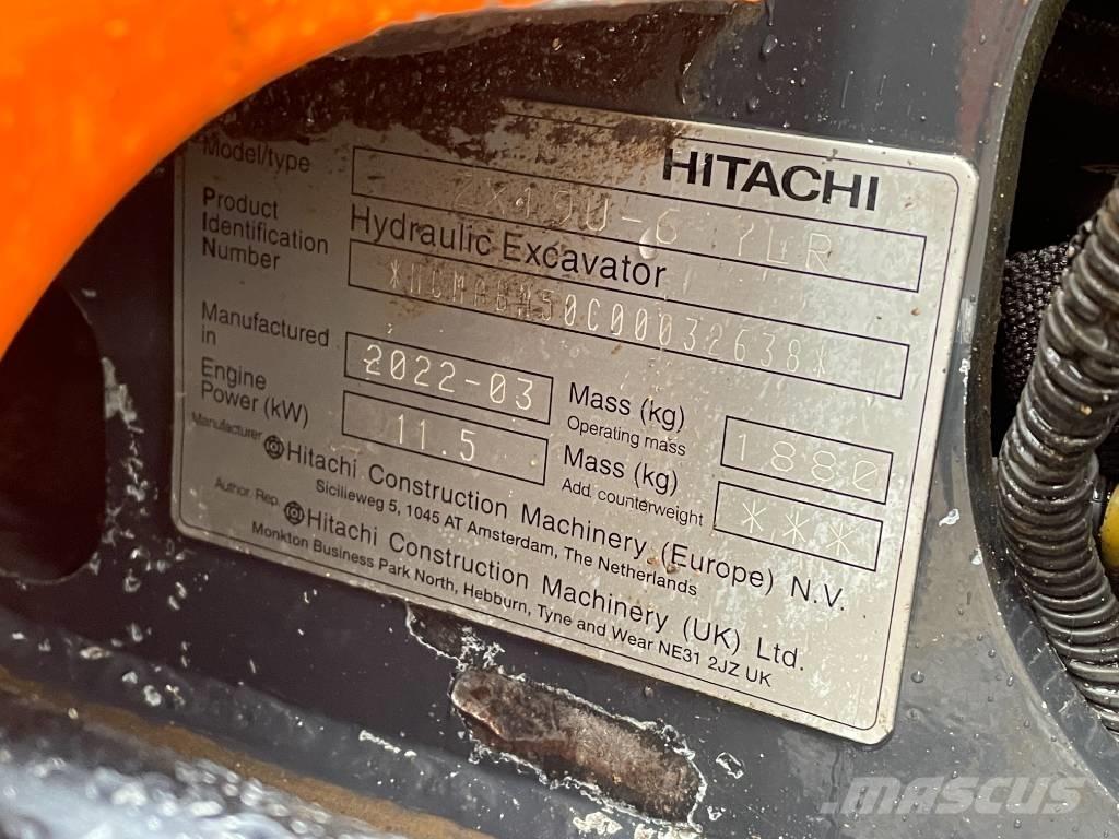 Hitachi ZX 19 U-6 Mini pelle < 7t